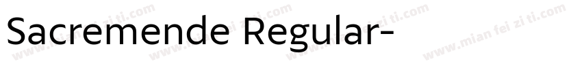Sacremende Regular字体转换